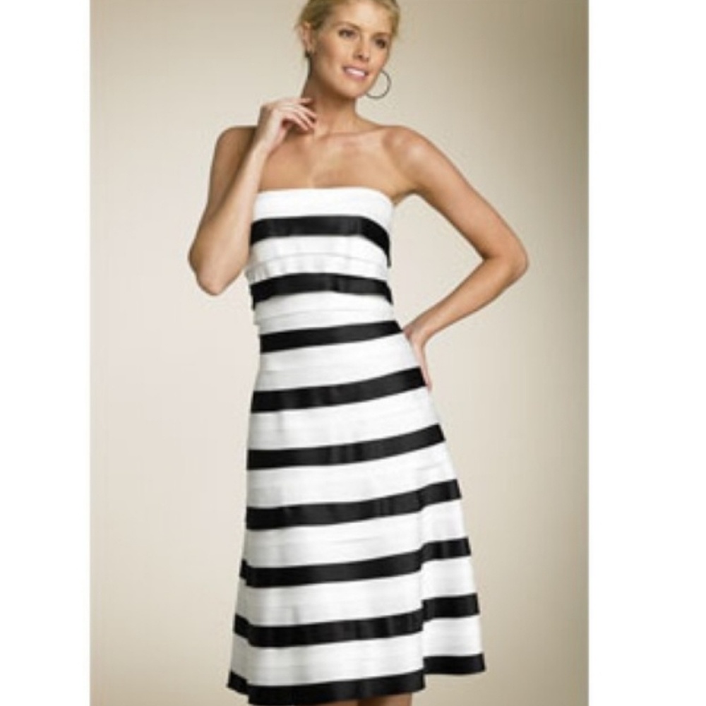 BCBG Black & White Dress